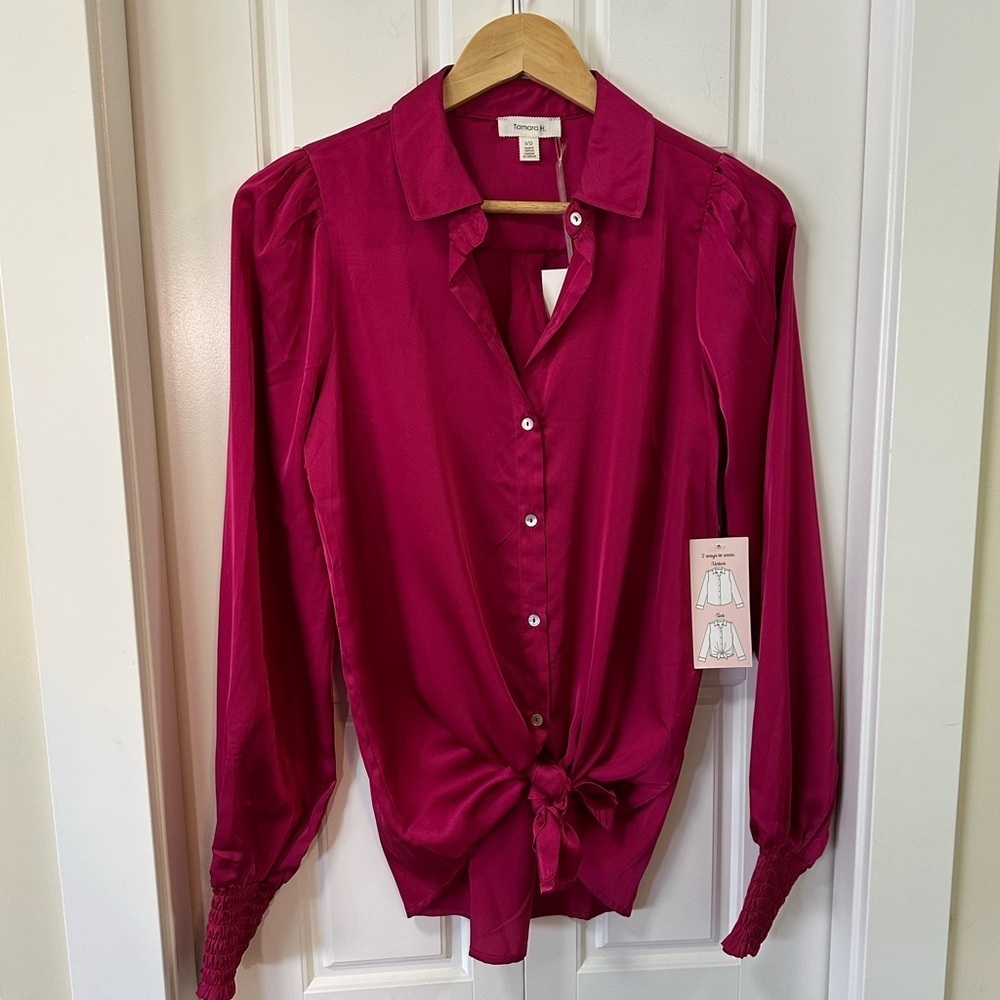 Tamara H. Satin Blouse | Size Small